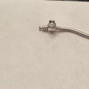 Silver Pandora Cat Charm